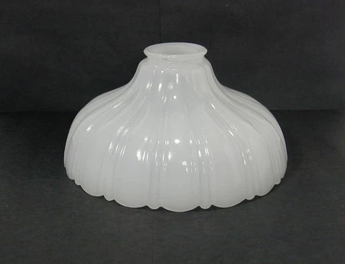 Industrial Sheffield Clam Broth Glass Light Lamp 8 ½” Shade 2 ¼” Fitter Pendant