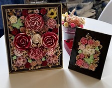 Set of 2 Handmade Scented Flowers Candle Phot...