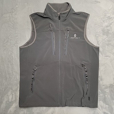 Cabelas Vest Mens Large Gray Instinct Scentinel Solid Softshell Hunting Gorpcore