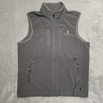 #ad Cabelas Vest Mens Large Gray Instinct Scentinel Solid Softshell Hunting Gorpcore $29.99