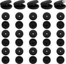 20-piece Seat Belt Button Stops Snap-on Buckle Stoppers T Color Black 20pcs 20-piece Seat Belt Button Stops Snap-on Buckle Stoppers T Color Black 20pcs