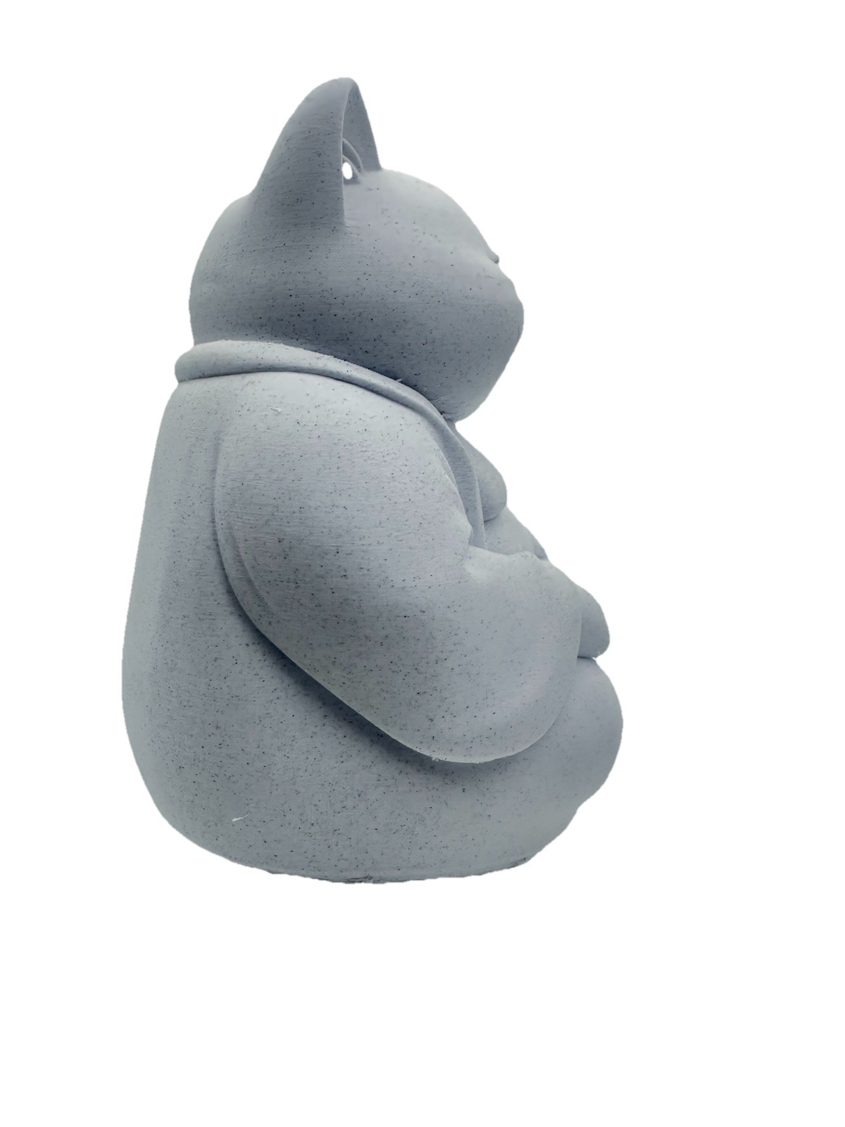 Buddha 6” Chunky Fat Statue Meditating Zen Cat Figurine Cat Garden Desk Decor