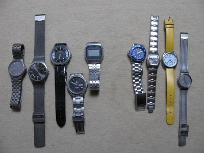 Armbanduhren, 4 Stck., Damen, 5 Stck. Herren