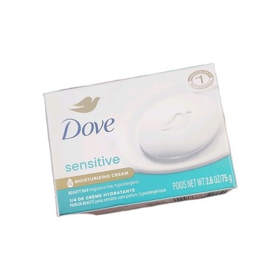 Dove Sensitive Beauty Bar Unscented Fragrance-Free Moisturizing Cream 2.6 oz