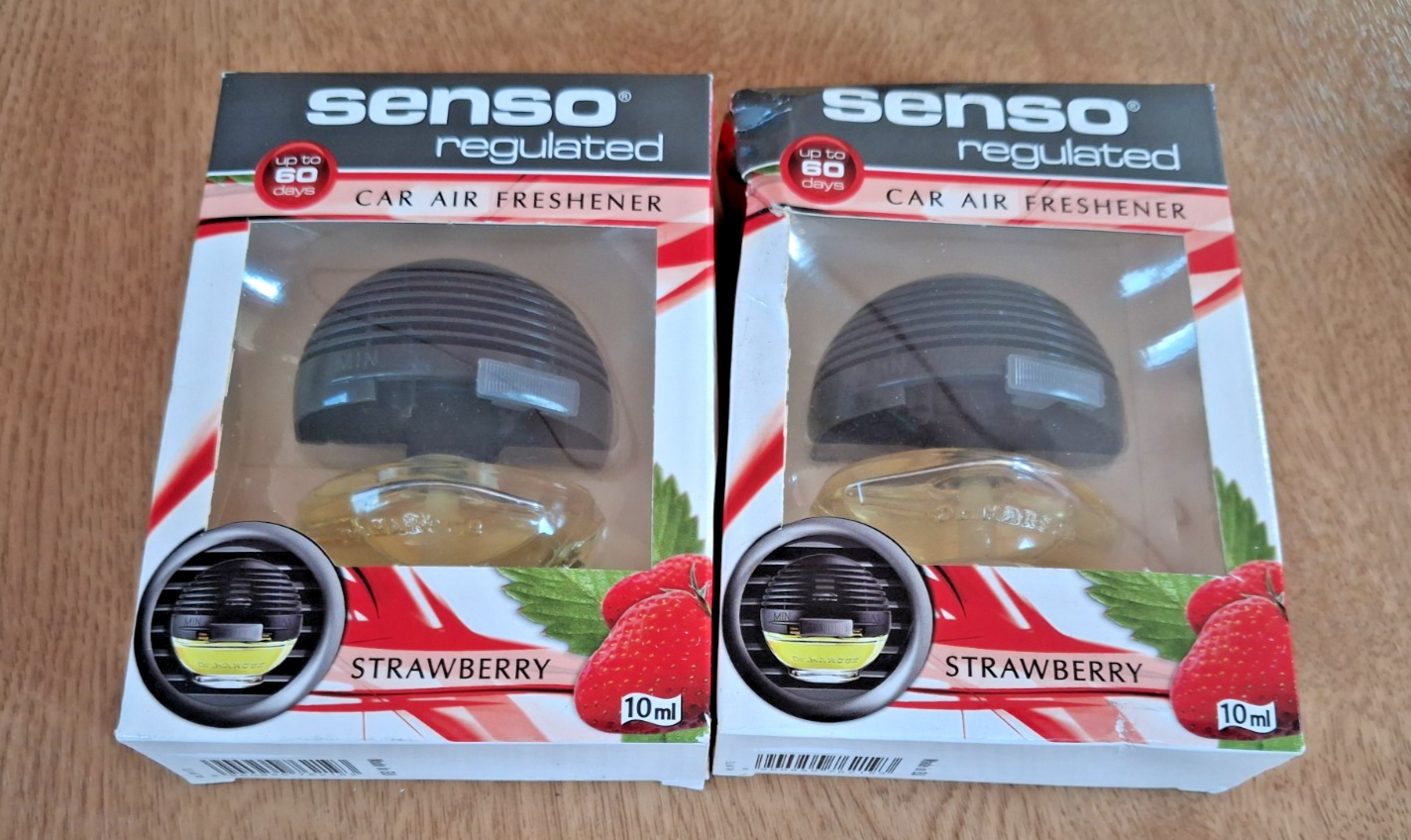 2x 10ml SENSO FRANCE STRAWBERRY Car Perfume AIR FRESHENER UNIQUE new