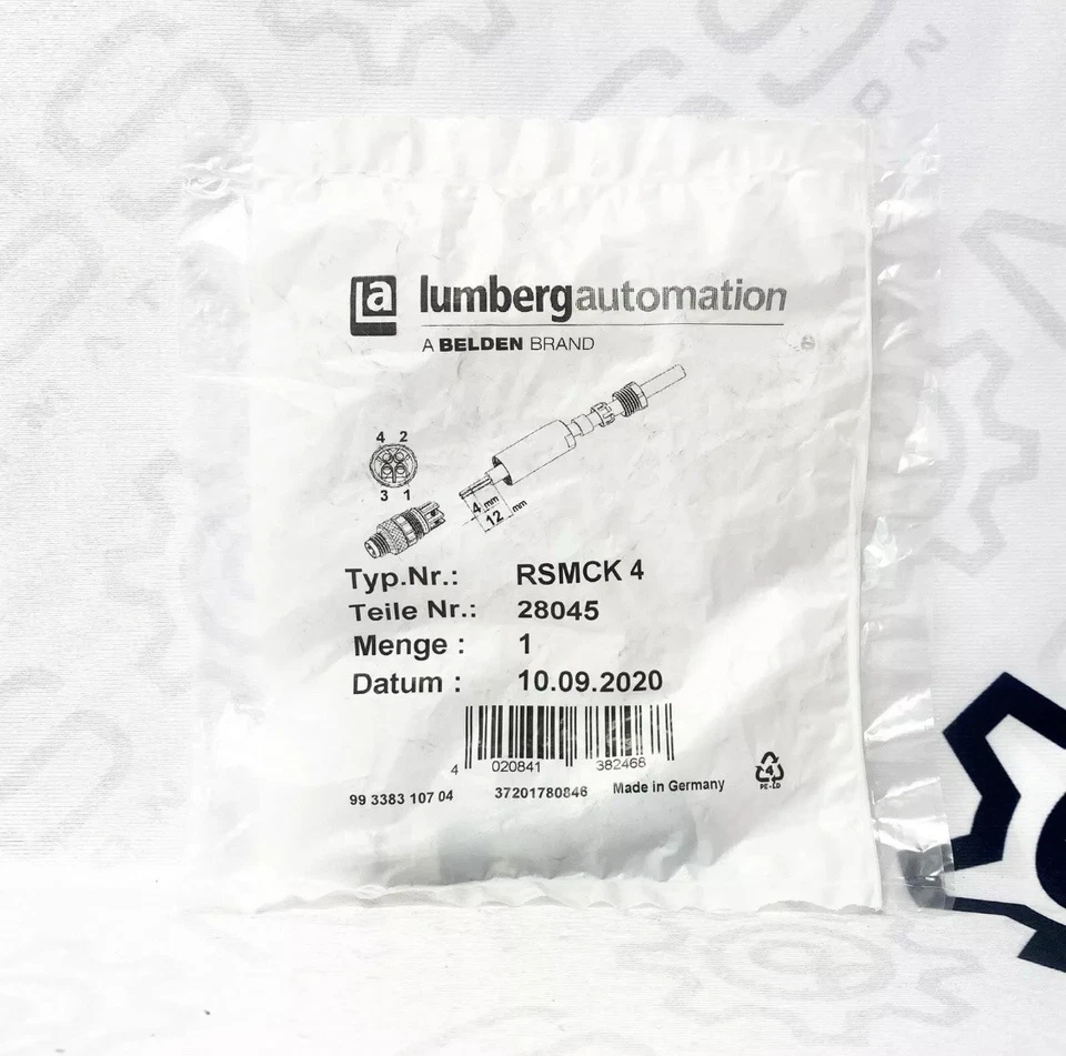 Lumberg Automation RSMCK 4 Sensor Connector M8 4 Pole USA (Lot Of 3) - Image 2 of 4