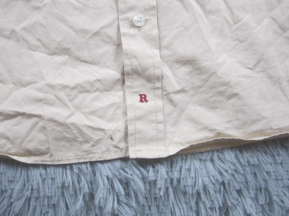 Resistol Shirt Mens 2XL Beige Oxford Button Down Long Sleeve Western Cotton - Image 2 of 4