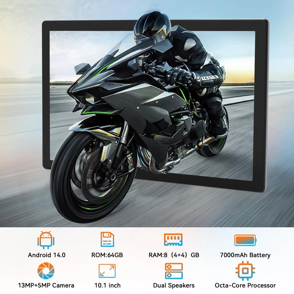 10.1 Inch Android 14 Tablet 2025 Latest Octa-Core Tablets, 64GB ROM+8(4+4)GB ... - Image 2 of 4