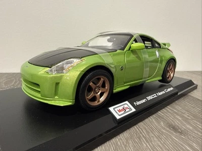 All New Nissan 350Z Nismo Custom Green  W/carbon Hood 1/18 Scale Maisto - Photo 1/4