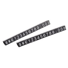 Adjustable Mini Cube Price Tag Display Number White on Black,3.3x5.6mm,16 sets