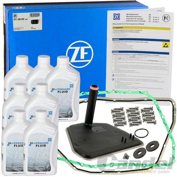 ZF Teilesatz ÖLwechsel+Zf ATF ÖL FüR Audi A4 8E 8H A6 4F A8 4E VW Phaeton 3D-image
