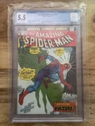 Amazing Spider-Man #128 CGC 5.5 1974 app vulture OW to W Pages