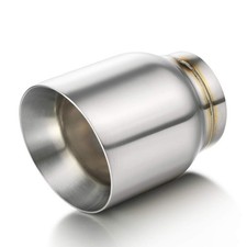 Double Wall Exhaust Tip Stainless Steel Angle Cut 3 Inlet 4 Outlet 5 Long Double Wall Exhaust Tip Stainless Steel Angle Cut 3 Inlet 4 Outlet 5 Long