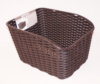 Basil Taschenkorb Weave WP geflochten Schultaschen Korb Fahrrad Schwarz Neu