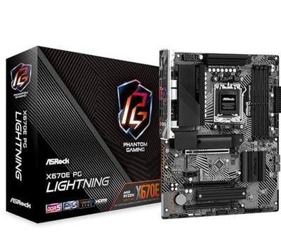 ASRock X670E PG Lightning Support AMD AM5 RYZEN 7000 Series Processors