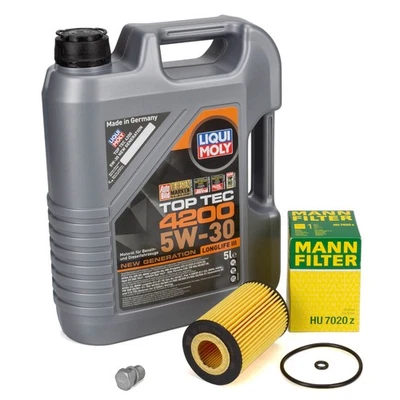 5L LIQUI MOLY TOP TEC 4200 5W30 Motoröl + MANN Ölfilter für VAG 1.6/2.0 TDI - Bild 1 von 4