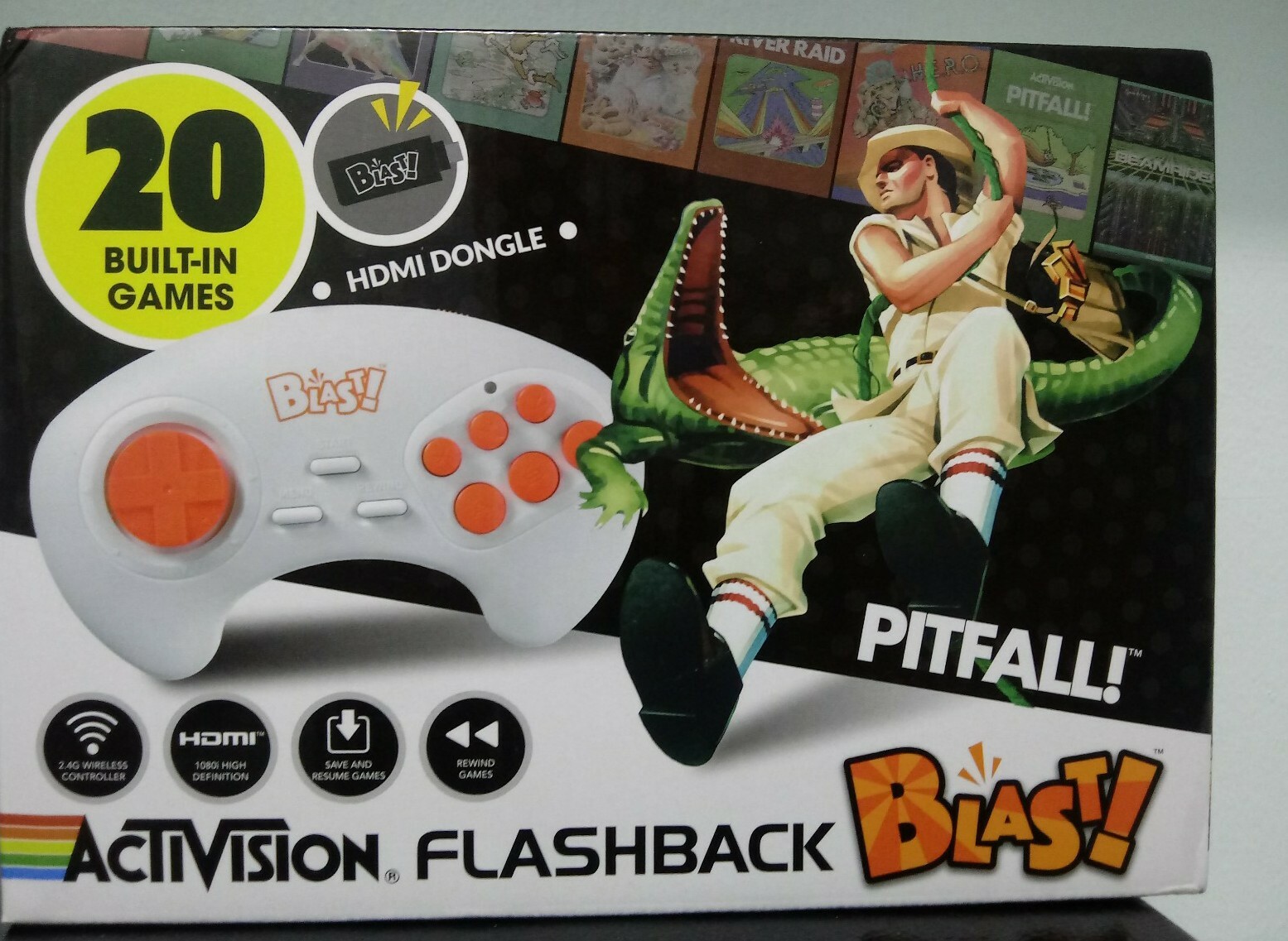 ActiVision Flashback Blast Pitfall with 20 Built-In Retro Games HDMI Classic Gaming Console  