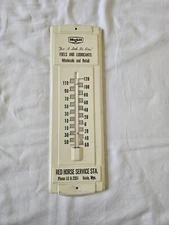 Mobil Advertising Thermometer Gas Oil Basin Wyoming Service Station Sign