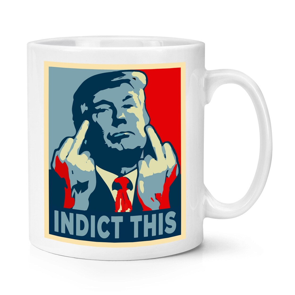 Donald Trump Indict This 10oz Mug Cup Funny Jail MAGA Lock Him Up Not Guilty