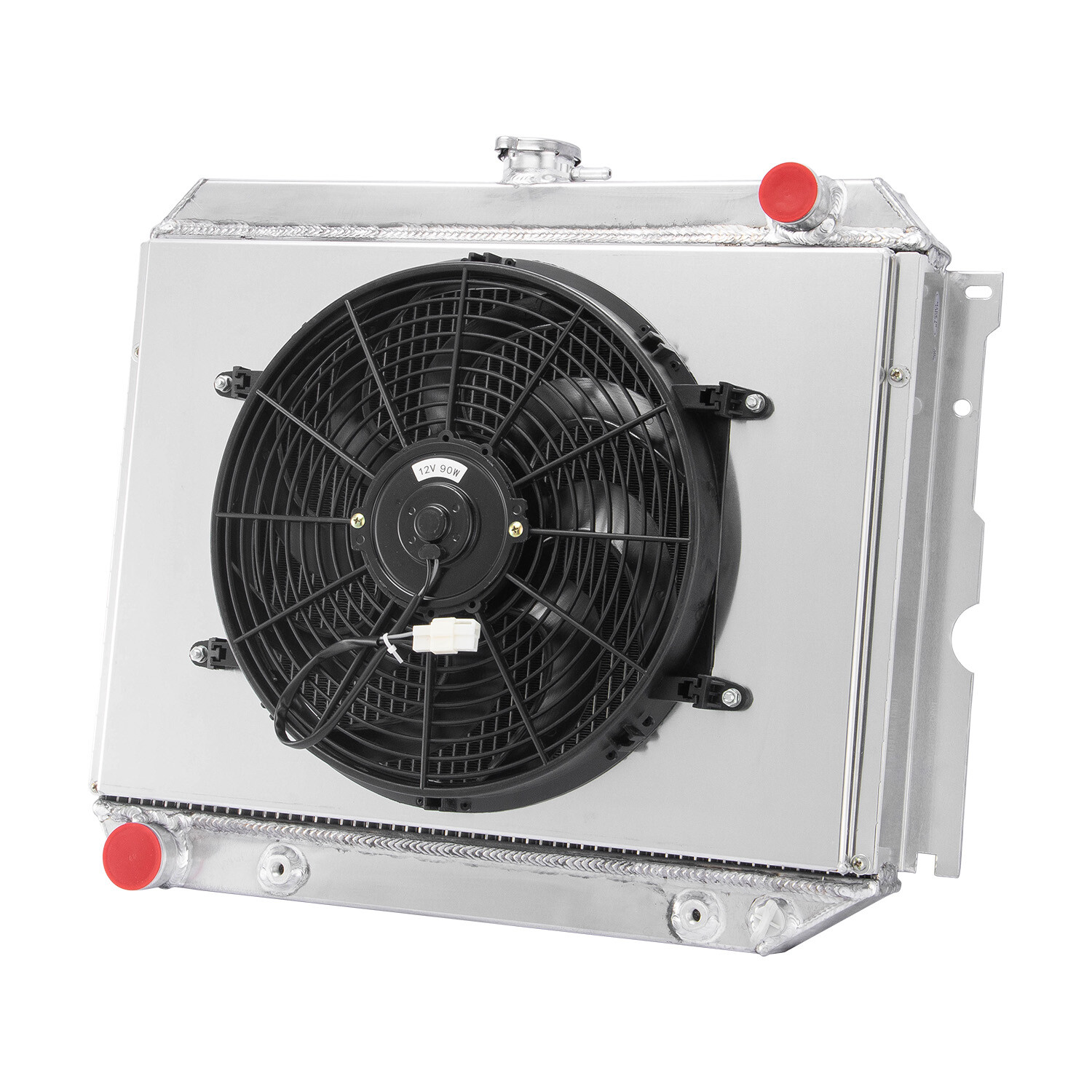 3 Rows Radiator+Shroud Fan For 1968-1974 Dodge Charger Challenger Coronet 22