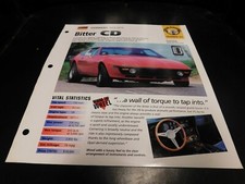1973-1979 Bitter CD Spec Sheet Brochure Photo Poster 74 75 76 77 78