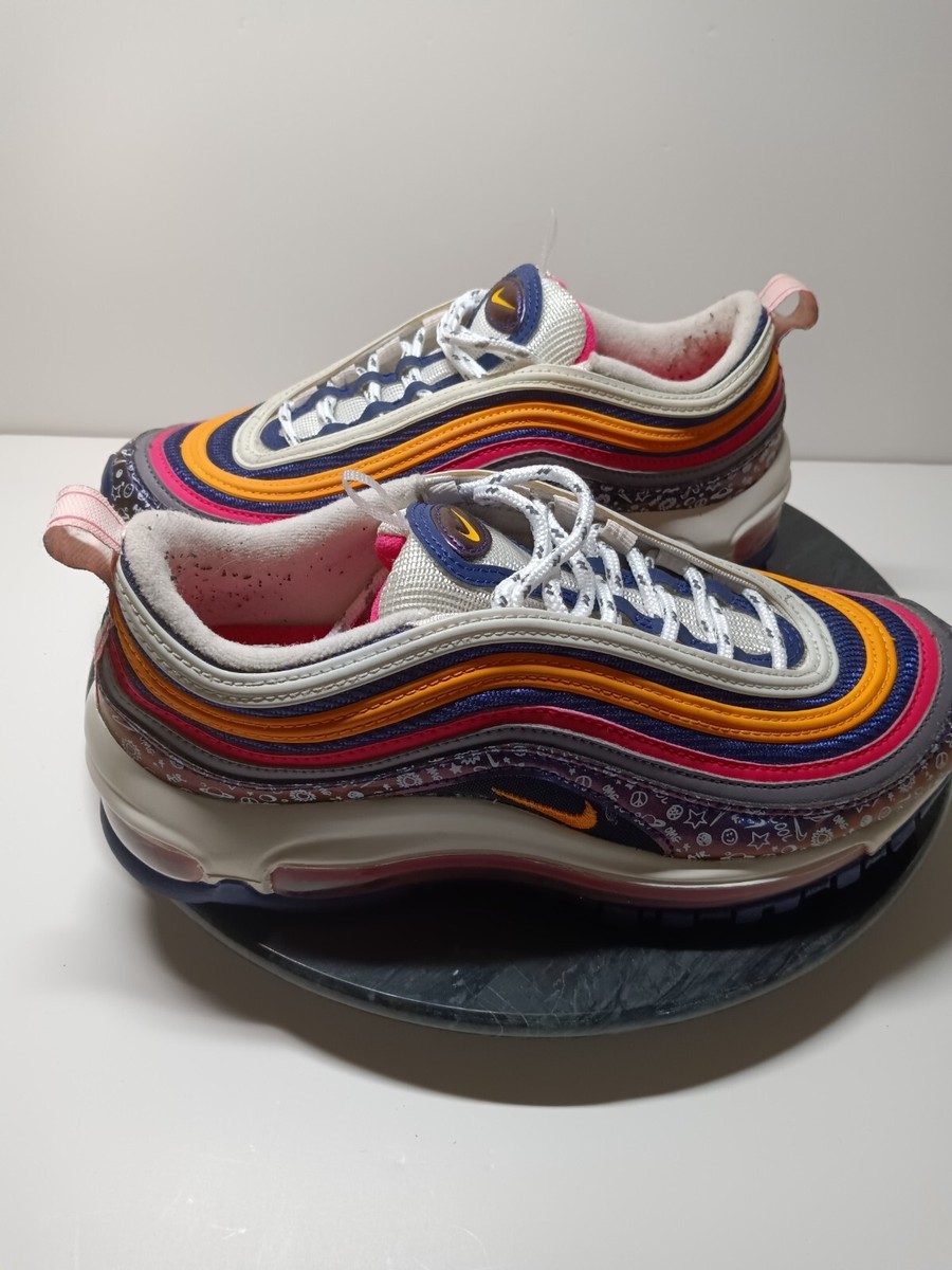 スニーカー NIKE AIR MAX 97(GS) Nike Air Max 97 GS Purple Orange Pink Sneakers CI9929-500 Sz