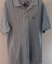 Chaps Ralph Lauren Polo Shirt Mens MEDIUM M Golf Logo Outdoors Gray