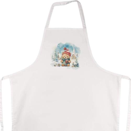 'Cute Christmas Teddy' Unisex Cooking Apron (AP00059902) - Picture 1 of 2