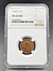 1946 S Lincoln Wheat Cent Penny Coin NGC MS66 RED #071