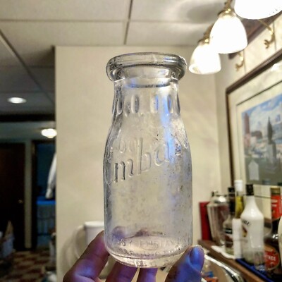 1/2 Pt Milk Bottle Embassy - Fairfax Dairy Inc Washington DC Emb 1940s