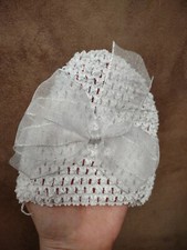 White Crochet Baby Hat