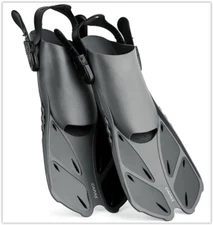 Kids Snorkel Fins, Swim Fins Small/Medium Black and Grey - NEW