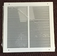 Return Air Sidewall Grille AmeriFlow Hart Cooley 377W12X12 White 12" x 12" Steel