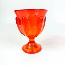 Viking Glass Amberina Persimmon 6 Petal Candy Dish Collectible Glassware