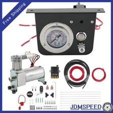 Air Suspension Compressor Air Lift 25804 Bag Control Kit Guage Switch Amps Kit