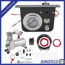 Air Suspension Compressor Air Lift 25804 Bag Control Kit Guage Switch Amps Kit