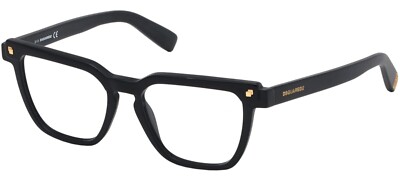 DSQUARED2 DQ5271 005 Matte Black Plastic Optical Eyeglasses Frame 51-17-145 RX