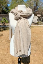 Big 32 x 80" Pashmina Cashmere Long Soft Paisley Pattern Cloth Panel Scarf NWOT