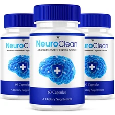 (3 Pack) NeuroClean Nootropic Capsules, NeuroClean Advanced Pills (180 Capsules)