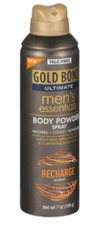 Gold Bond Ultimate Men's Essentials Talc-Free Body Powder Spray, 7 Oz, Recharge