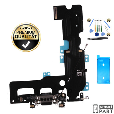 FÜR iPHONE 7+PLUS LADEBUCHSE MIKROFON ANTENNE DOCK CONNECTOR FLEX SCHWARZ | WEIß