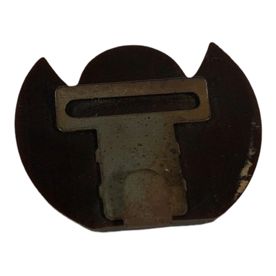 De Colección Art Deco Negro Baquelita Cinturón Hebilla Loto Tulipán Flor MCM Retro Conjunto de Par Foto 3 de 4