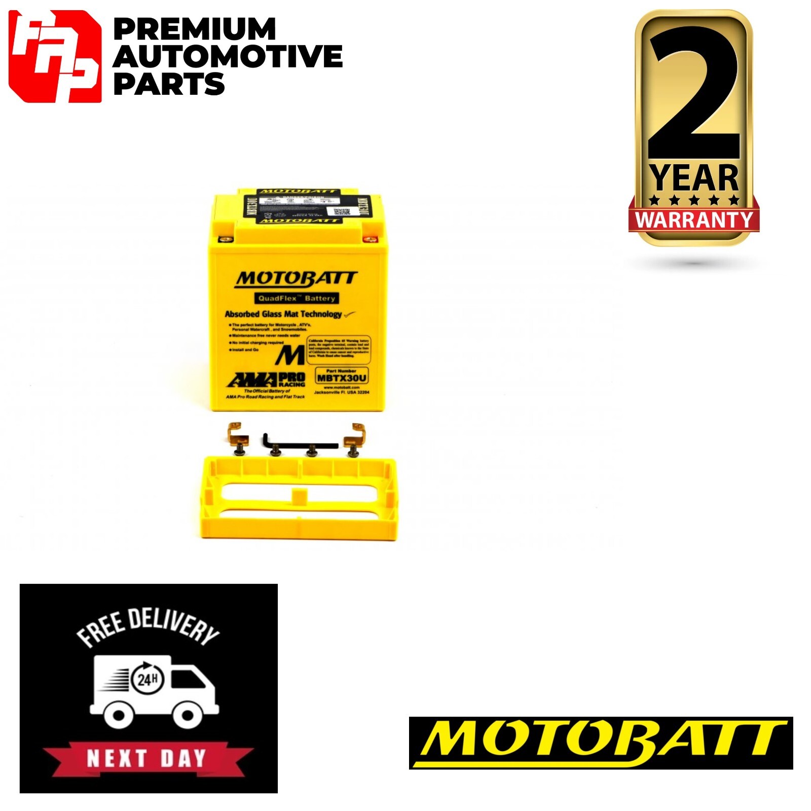 Batería Motobatt 12v 32AH POLARIS Diesel 445 Litros (primaria) 1999 - 2003