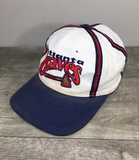 Atlanta Braves SnapBack Hat Cap The Game MLB Script Tomahawk White Vintage