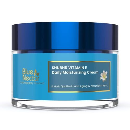 Blue Nectar Face Cream for Men, Daily Moisturizing Anti Aging Cream for Men 50gm - Afbeelding 1 van 7