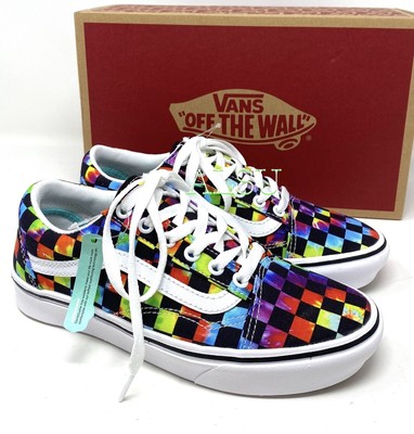 black multicolor vans