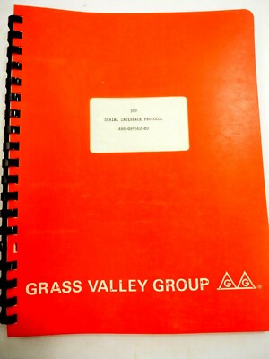 Grass Valley 300 Serial Interface Protocol A88-085562-00 Instruction Manual