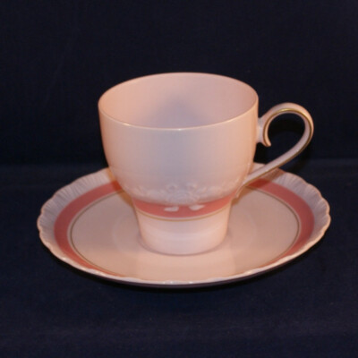 Hutschenreuther Porcelaine Rosé Desiree Monique Kaffeetasse mit Untertasse neuw.