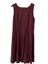 Ann Taylor Loft Sleeveless Dress Size 8 Maroon