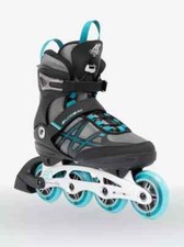K2 Women's Alexis 80 ALU Skates  Black/Turquoise Size 10 US 41.5 EU
